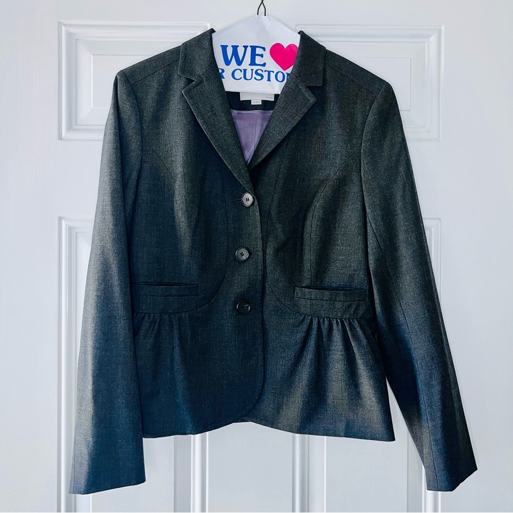 BOGO 50% - Ann Taylor LOFT Solid Grey Blazer